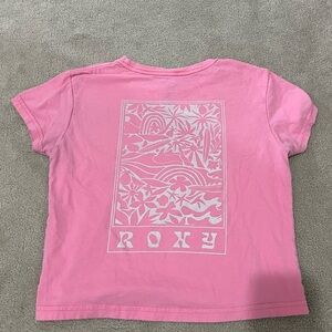 Roxy Pink Short Sleeve Tee with Graphic Design